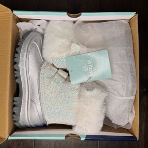 Toddler Glitter Faux Fur Snow Boots